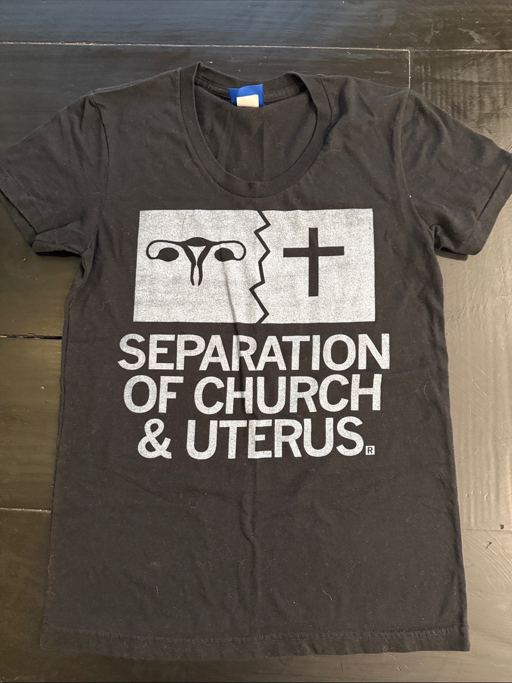 Separation Of Church & Uterus Graphic Tee - Black